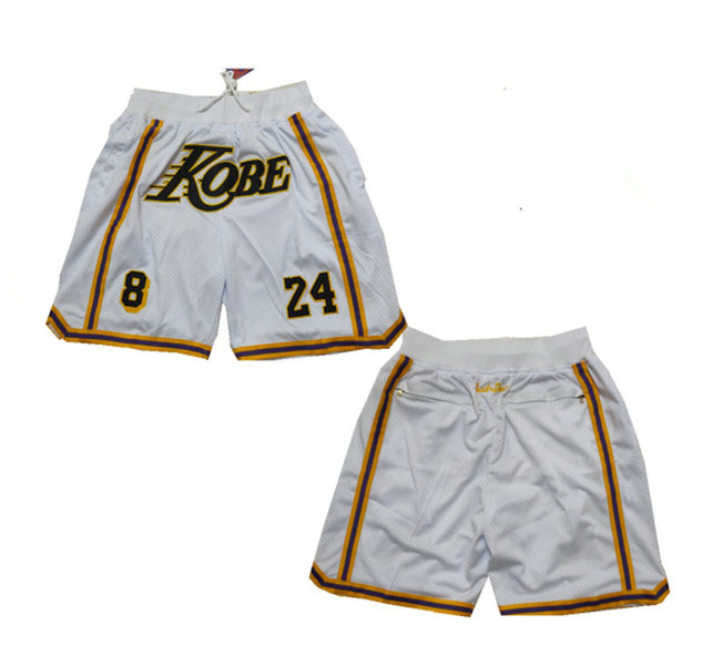 Men's Los Angeles Lakers White Gold Shorts 