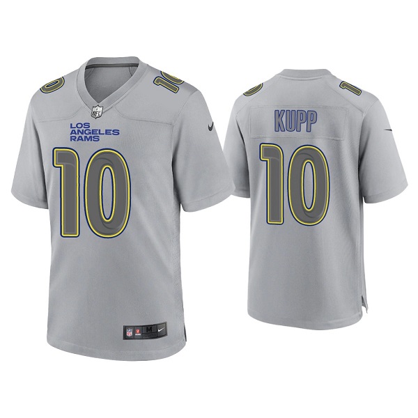 Men's Los Angeles Rams #10 Cooper Kupp Grey Atmosphere Fashion Stitched Game Jersey