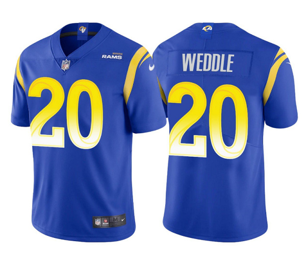 Men's Los Angeles Rams #20 Eric Weddle Royal Vapor Untouchable Limited Stitched Football Jersey1