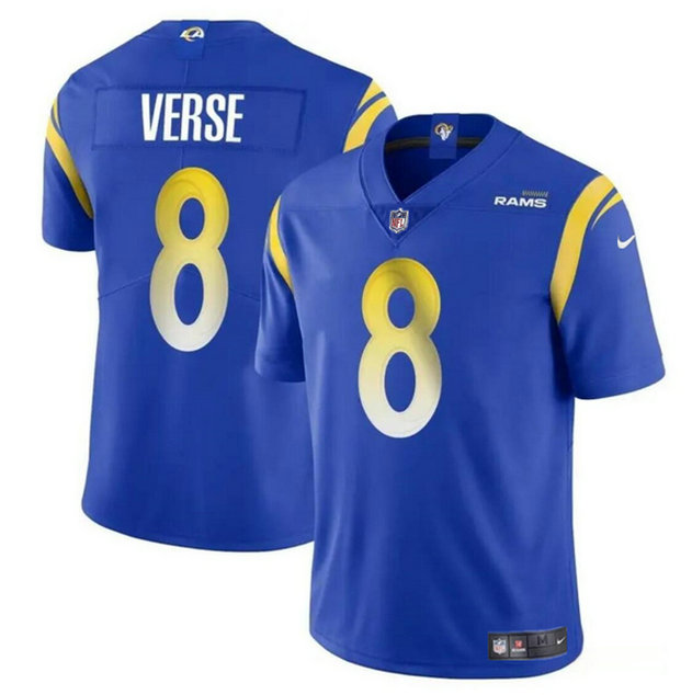 Men's Los Angeles Rams #8 Jared Verse Blue 2024 Draft Vapor Untouchable Stitched Football Jersey