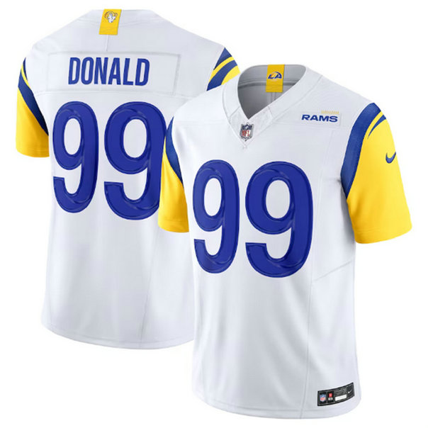 Men's Los Angeles Rams #99 Aaron Donald White 2023 F.U.S.E. Vapor Untouchable Limited Stitched Football Jersey