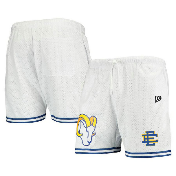 Men's Los Angeles Rams Pro White Blue Shorts
