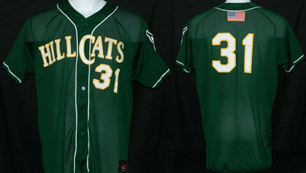 Men's Lynchburg Hillcats #31 Green Stitched Baseball Jersey