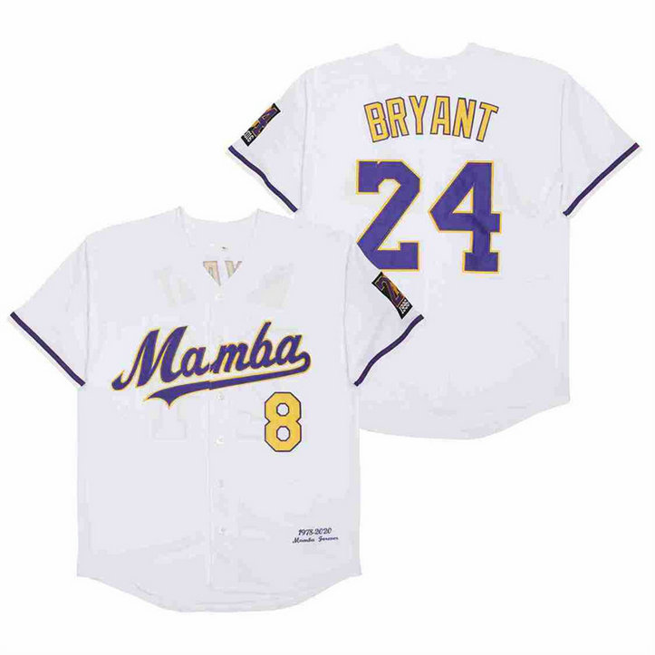 Men's Mamba #8 Back #24 Kobe Bryant Cool Base Stitched Jerseys 1