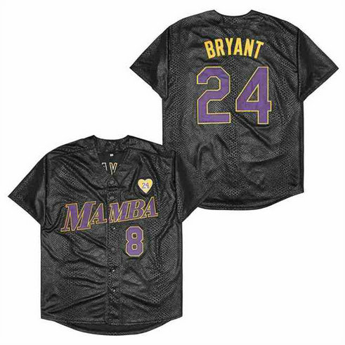 Men's Mamba #8 Back #24 Kobe Bryant Cool Base Stitched Jerseys 12