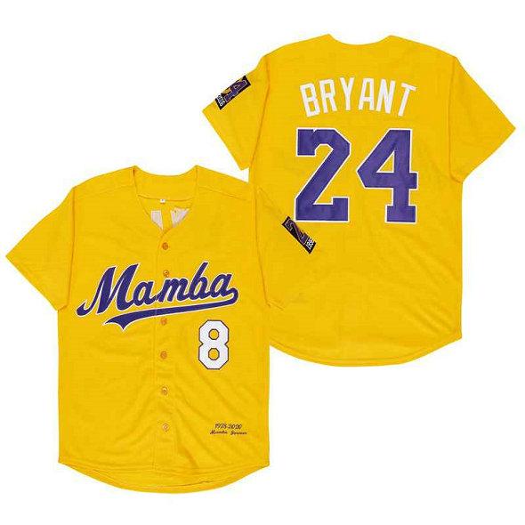 Men's Mamba #8 Back #24 Kobe Bryant Cool Base Stitched Jerseys 13