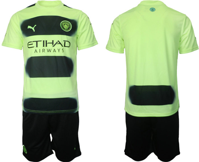 Men's Manchester City Green Blank Jersey