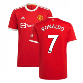 Men's Manchester United RONALDO #7 Soccer Jersey Home 2021-22