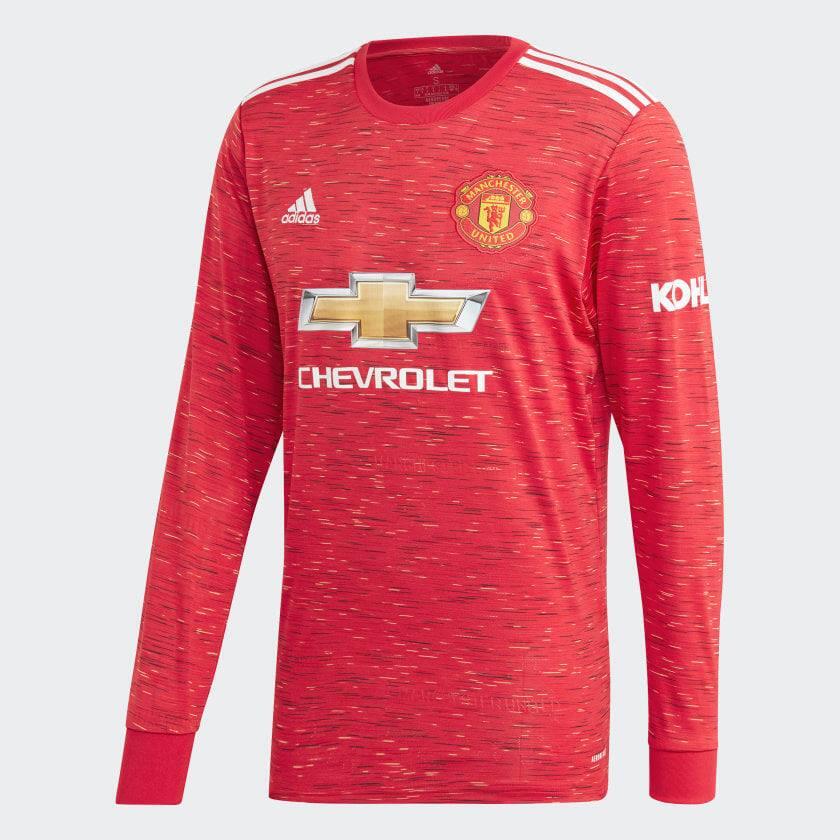 Men's Manchester United Red Soccer Club Long Sleeve Jersey