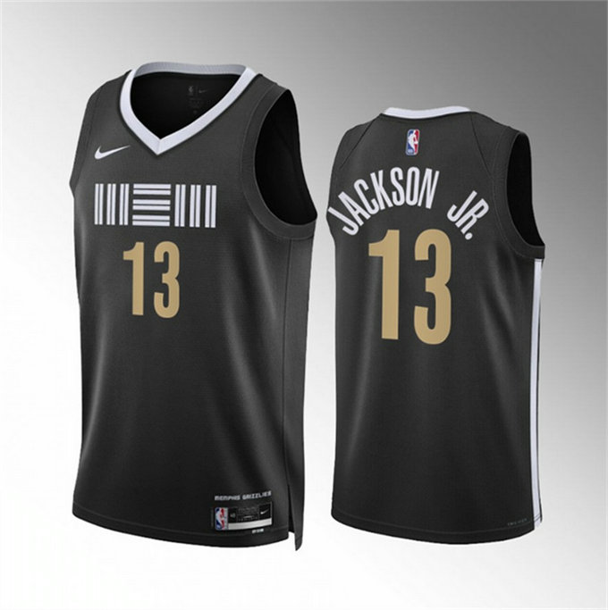 Men's Memphis Grizzlies #13 Jaren Jackson Jr. Black 2023 24 City Edition Stitched Basketball Jersey