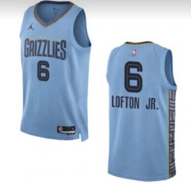 Men's Memphis Grizzlies #6 Lofton jr. Light Blue jerseys