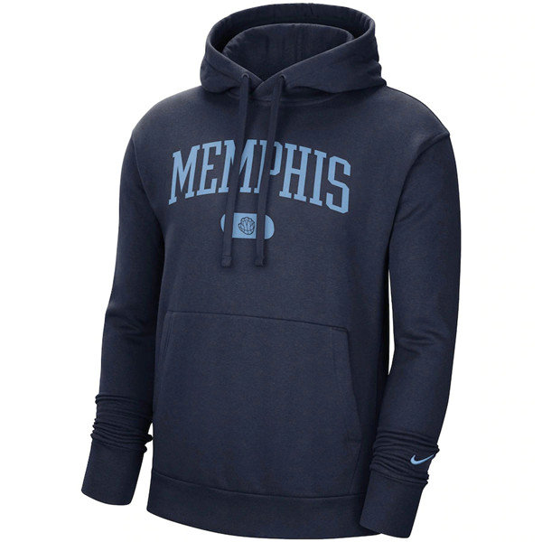 Men's Memphis Grizzlies 2021 Navy Heritage Essential Pullover Hoodie
