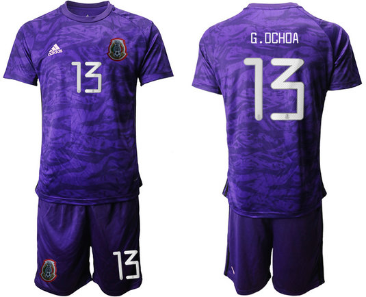 Men's Mexico #13 G.Ochoa purple goalkeeper Jersey