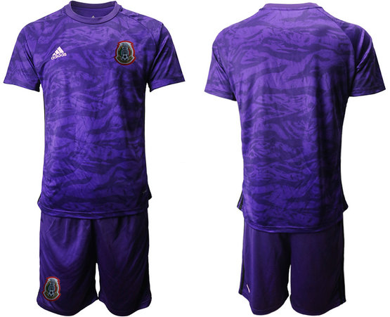 Men's Mexico Blank Purple goalkeeper Jersey