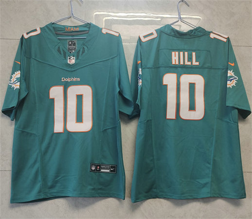 Men's Miami Dolphins #10 Tyreek Hill Aqua 2023 F.U.S.E Vapor Limited Stitched Football Jersey
