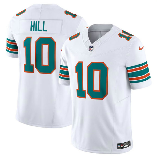 Men's Miami Dolphins #10 Tyreek Hill White 2023 F.U.S.E Alternate Vapor Limited Stitched Football Jersey