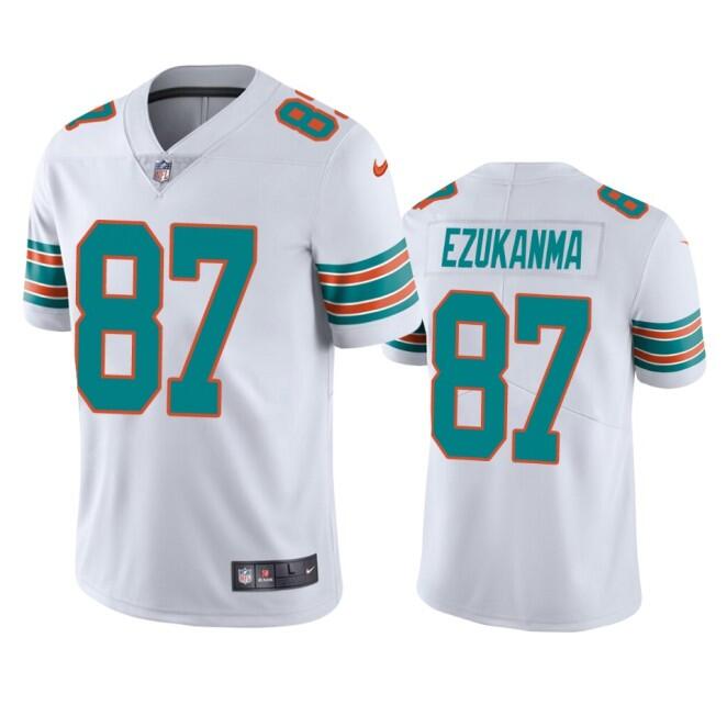 Men's Miami Dolphins #87 Erik Ezukanma White Color Rush Limited Stitched Football Jersey