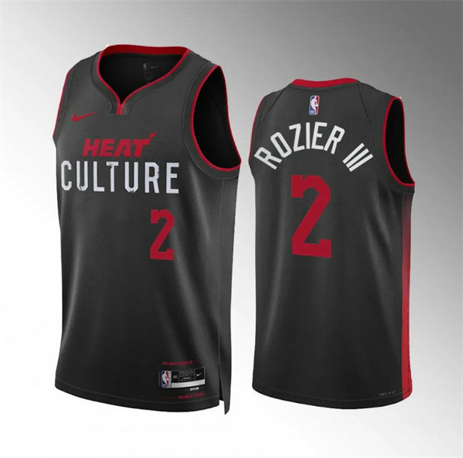 Men's Miami Heat #2 Terry Rozier III Black 2023 24 City Edition Stitched Basketball Jersey