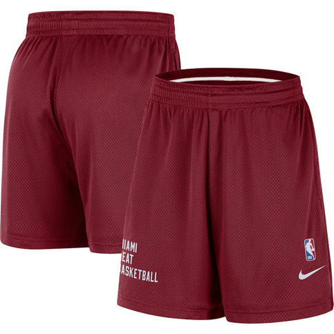 Men's Miami Heat Red Warm Up Performance Practice Shorts