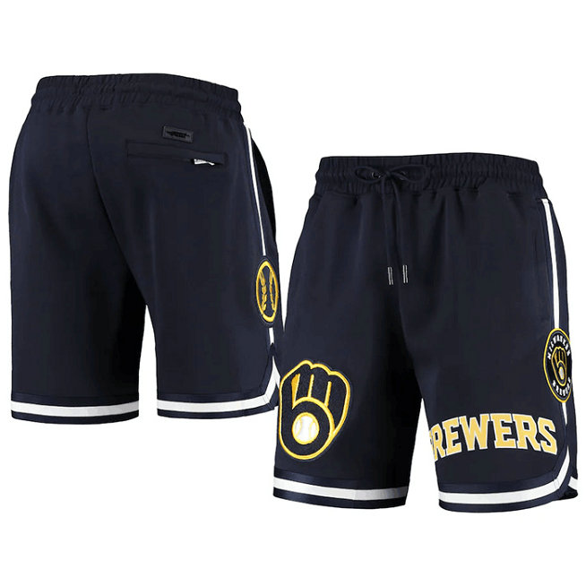 Men's Milwaukee Brewers Navy Shorts