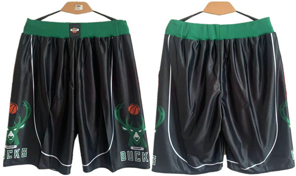 Men's Milwaukee Bucks Black Shorts 