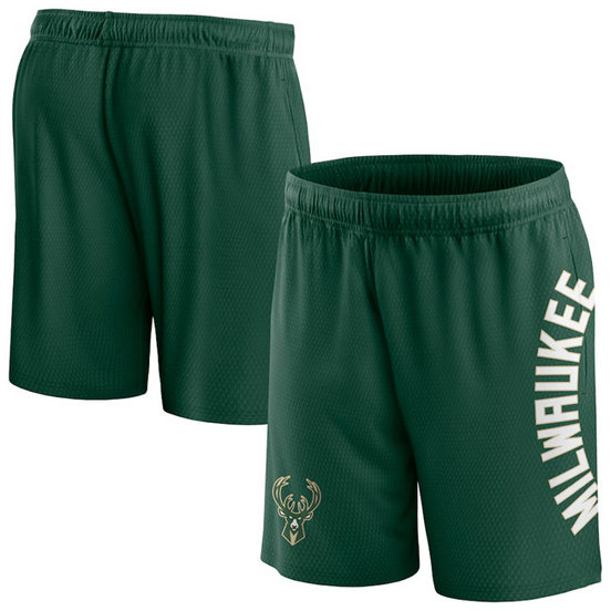 Men's Milwaukee Bucks Green Post Up Mesh Shorts