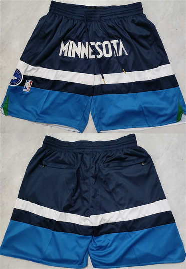 Men's Minnesota Timberwolves Navy Shorts 