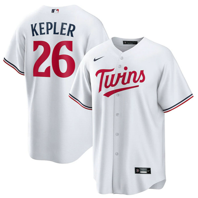 Men's Minnesota Twins #26 Max Kepler White Cool Base Stitched Baseball Jersey