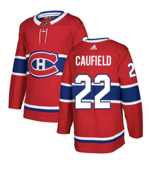 Men's Montreal Canadiens #22 Cole Caufield Red Stitched NHL Jersey