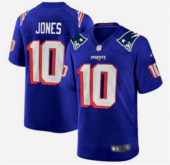 Men's New England Patriots #10 Mac Jones Royal Stitched Jersey