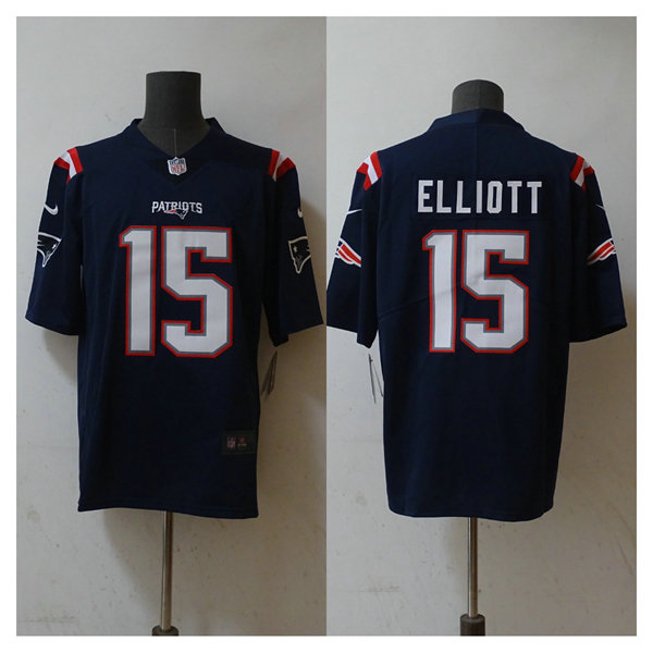 Men's New England Patriots #15 Ezekiel Elliott Navy Vapor Untouchable Stitched Football Jersey