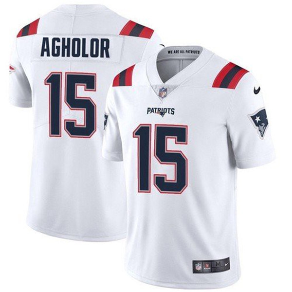 Men's New England Patriots #15 Nelson Agholor 2021 White Vapor Untouchable Limited Stitched NFL Jersey