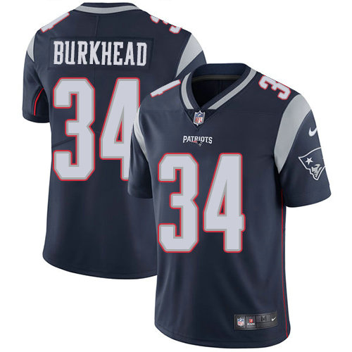 Men's New England Patriots #34 Rex Burkhead Blue Vapor Limited Jersey