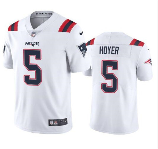 Men's New England Patriots #5 Brian Hoyer 2021 White Vapor Untouchable Limited Stitched Jersey