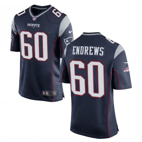 Men's New England Patriots #60 Endrews Nike Navy Vapor Limited Jersey