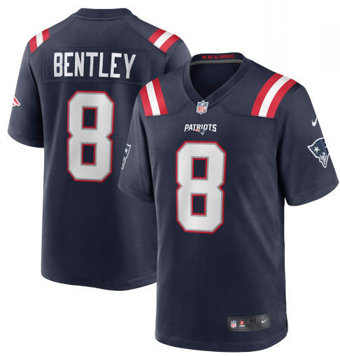 Men's New England Patriots #8 Ja'Whaun Bentley Navy Limited Jersey