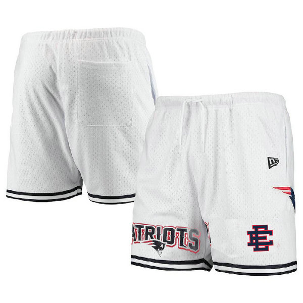 Men's New England Patriots Pro White Navy Shorts 001