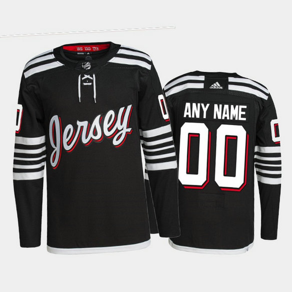 Men's New Jersey Devils Active Player Custom 2021 2022 Black Stitched Jersey