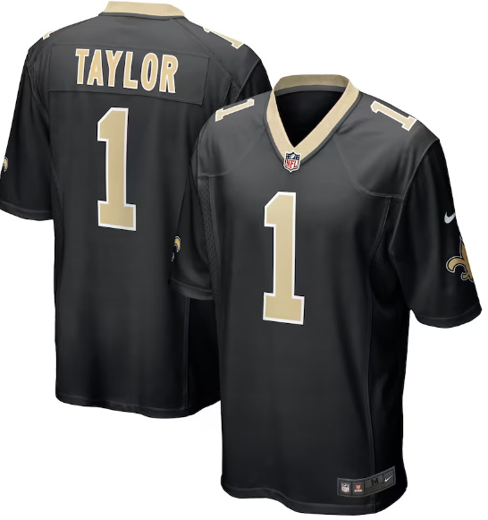 Men's New Orleans Saints #1 Alontae Taylor Limited Black Vapor Untouchable Jersey