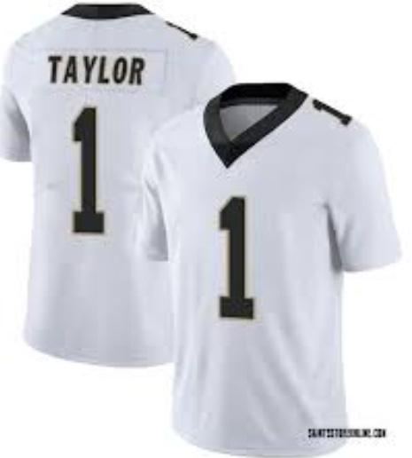 Men's New Orleans Saints #1 Alontae Taylor Limited White Vapor Untouchable Jersey