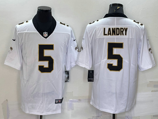 Men's New Orleans Saints #5 Jarvis Landry White 2022 Vapor Untouchable Stitched NFL Nike Limited Jersey