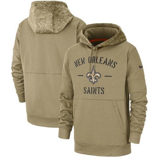 Men's New Orleans Saints 2019 Salute To Service Sideline Therma Pullover Hoodie