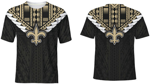 Men's New Orleans Saints Black T-Shirts