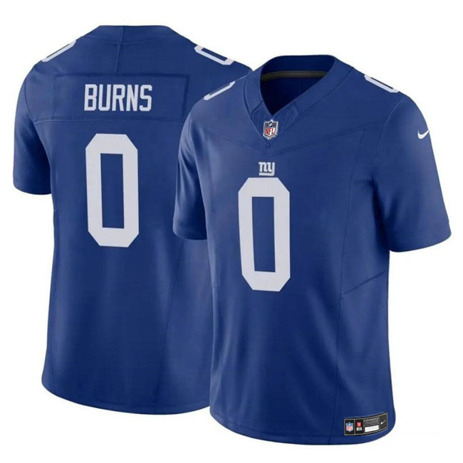 Men's New York Giants #0 Brian Burns Blue 2023 F.U.S.E. Vapor Untouchable Limited Stitched Jersey
