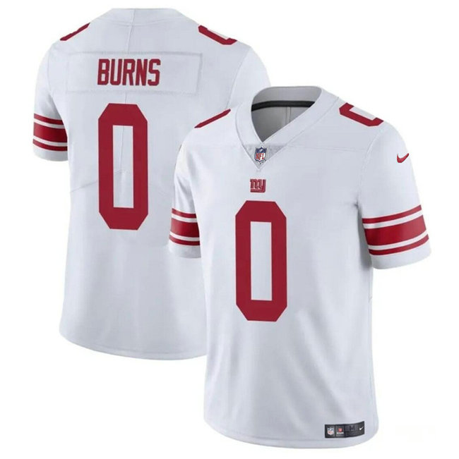 Men's New York Giants #0 Brian Burns White Vapor Untouchable Limited Stitched Jersey