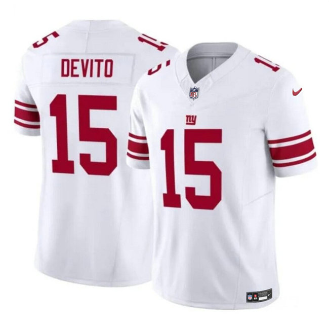 Men's New York Giants #15 Tommy DeVito White 2023 F.U.S.E. Vapor Untouchable Limited Stitched Jersey