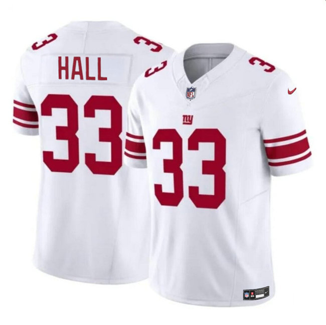 Men's New York Giants #33 Hassan Hall White 2023 F.U.S.E. Vapor Untouchable Limited Stitched Jersey