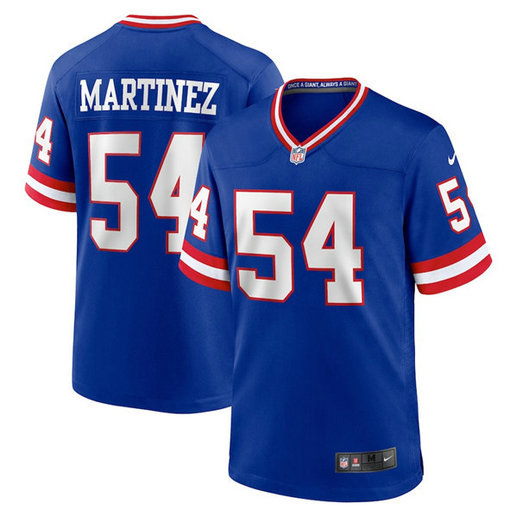 Men's New York Giants #54 Blake Martinez Royal Classic Retired Player Stitched Game Jersey