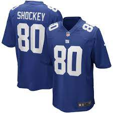 Men's New York Giants #80 Jeremy Shockey Blue Vapor Untouchable Limited jersey
