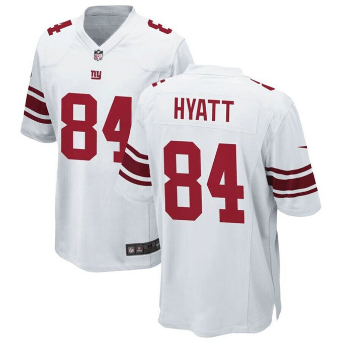 Men's New York Giants #84 Jalin Hyatt White Stitched Game Jersey